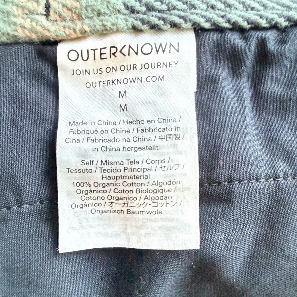 Outerknown Blanket Shirt Mens M Plaid Organic Cotton Heavyweight Flannel - Picture 6 of 12